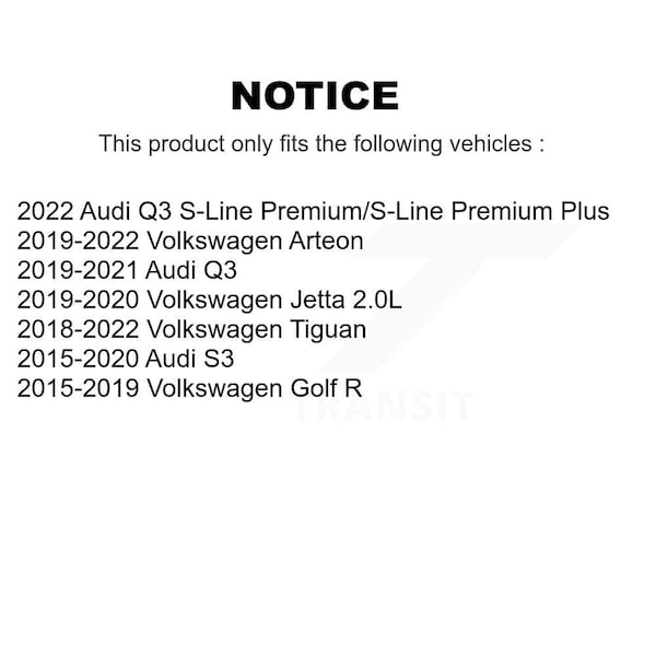 Front Rear Ceramic Brake Pads Kit For Volkswagen Tiguan Jetta Audi Golf R S3 Q3 Arteon